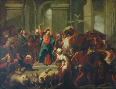 Christ Expelling The Sellers From The Temple by Jean Baptiste  attr. to Jouvenet